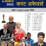 Jan to March 2022 Current Affairs – One Liner
